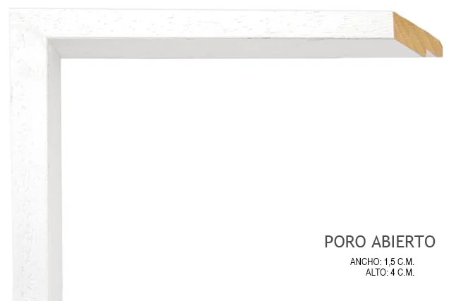 Moldura blanca con galce simple, perfil plano, ref. 882286-5222