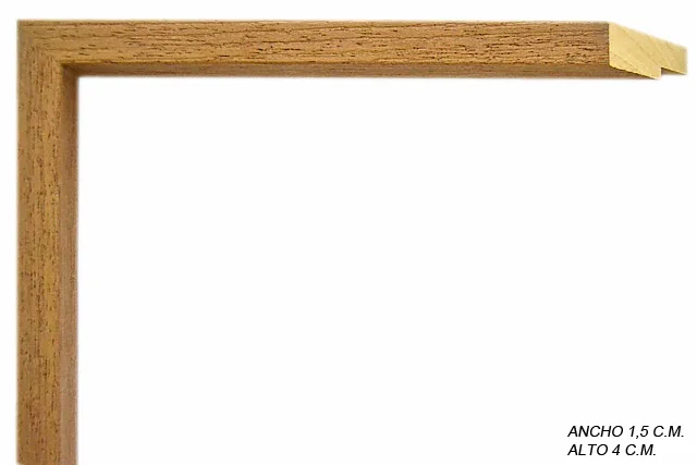 Moldura color roble con galce simple, perfil plano, ref. 882286GR85