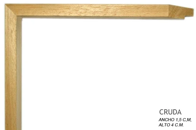 Moldura color natural con galce simple, perfil plano, ref. 882286M