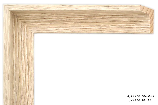 Moldura blanca para caja americana de lienzos, perfil en L, ref. 883245P02