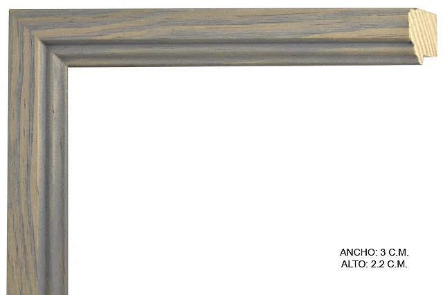 Moldura gris para cuadros, perfil moldurado, ref. 88333GR