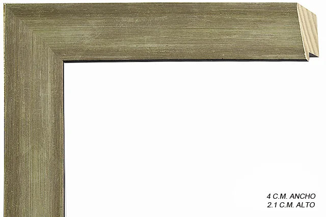 Moldura verde para cuadros, perfil moldurado, ref. 884000-6