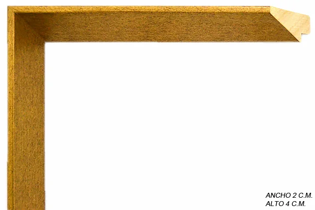 Moldura dorada de perfil piramidal para cuadros, ref. 884020653