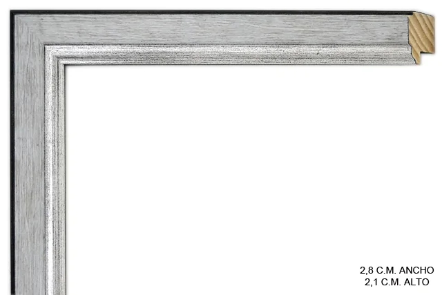 Moldura gris para cuadros, perfil moldurado, ref. 8849133