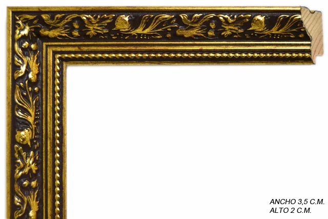 Moldura clásica dorada para cuadros, relieve ornamental, ref. 88724090