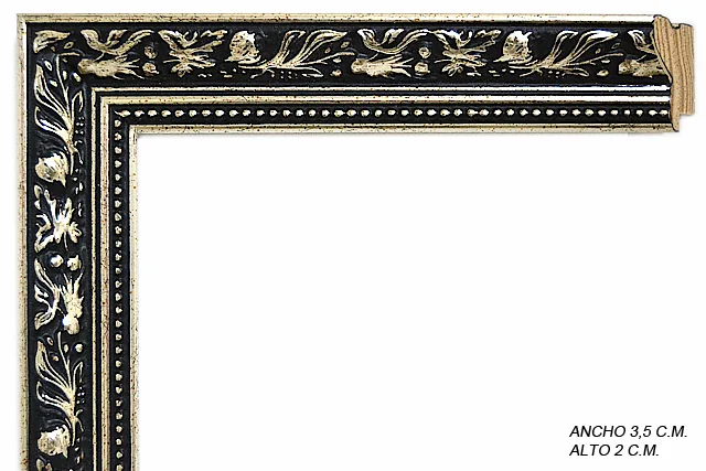 Moldura clásica plateada para cuadros, relieve ornamental, ref. 88724095