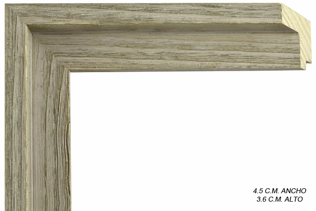 Moldura color roble para caja americana de lienzos, perfil en L, ref. 887852