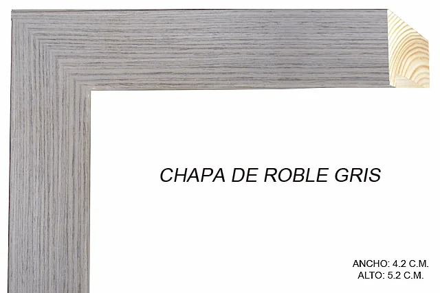 Moldura gris para cuadros, perfil de bloque, ref. 909408CCI00