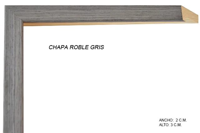 Moldura gris con galce simple, perfil plano, ref. 909836CC100